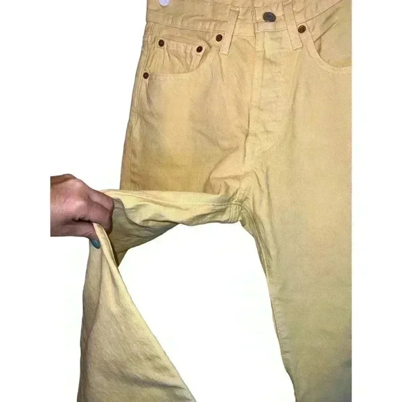 LEVIS 501 YELLOW 26L 26w white label - Picture 4 of 11